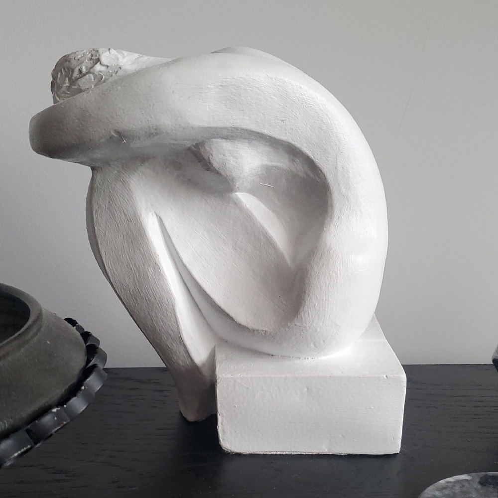 VTG 80s Austin Productions Female Figure Bookend – Modernist Sculpture